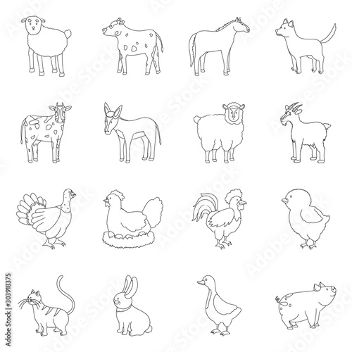 Isolated object of homemade and countryside logo. Collection of homemade and agriculture vector icon for stock.
