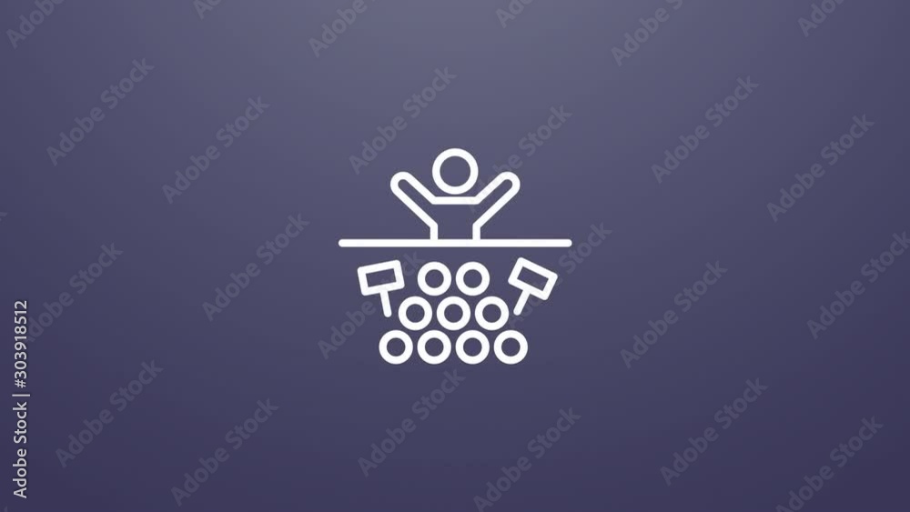 4k animation of leader conference icon. Particles animate symbol in composition and explosion. Two background version: full color and transparent isolated alpha channel. 4k animation of leader conference icon. Particles animate symbol in composition and explosion. Two background version: full color and transparent isolated alpha channel.
