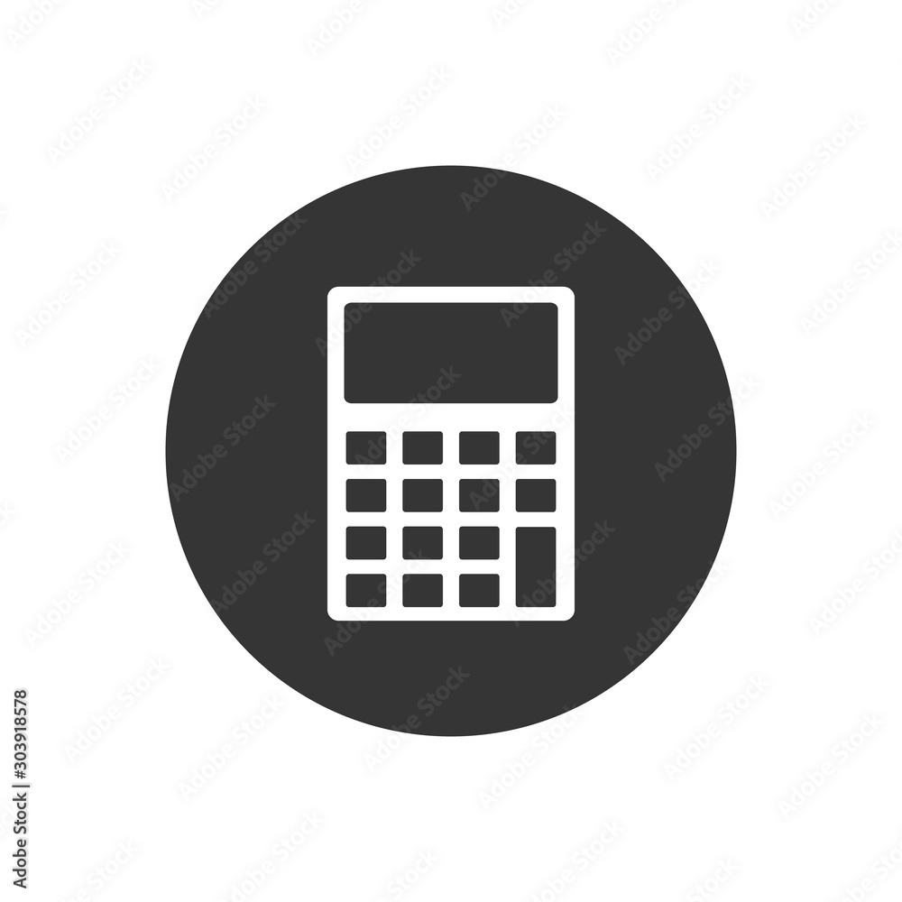 Calculator vector icon. Vector web design in flat style Calculator vector icon. Vector web design in flat style
