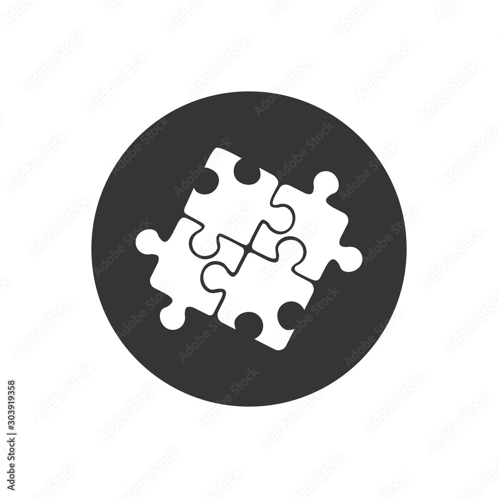 Best puzzle icon. Vector illustration in modern flat style Best puzzle icon. Vector illustration in modern flat style