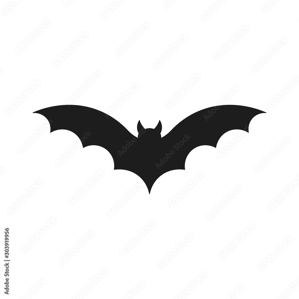 Bat icon.Bat silhouette. Vector illustration.	