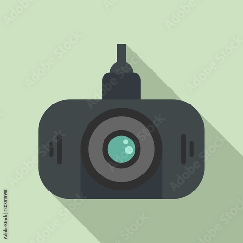 Led dvr camera icon. Flat illustration of led dvr camera vector icon for web design