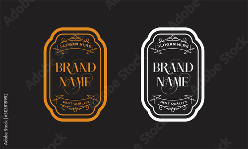 Whiskey Brewing company logo template