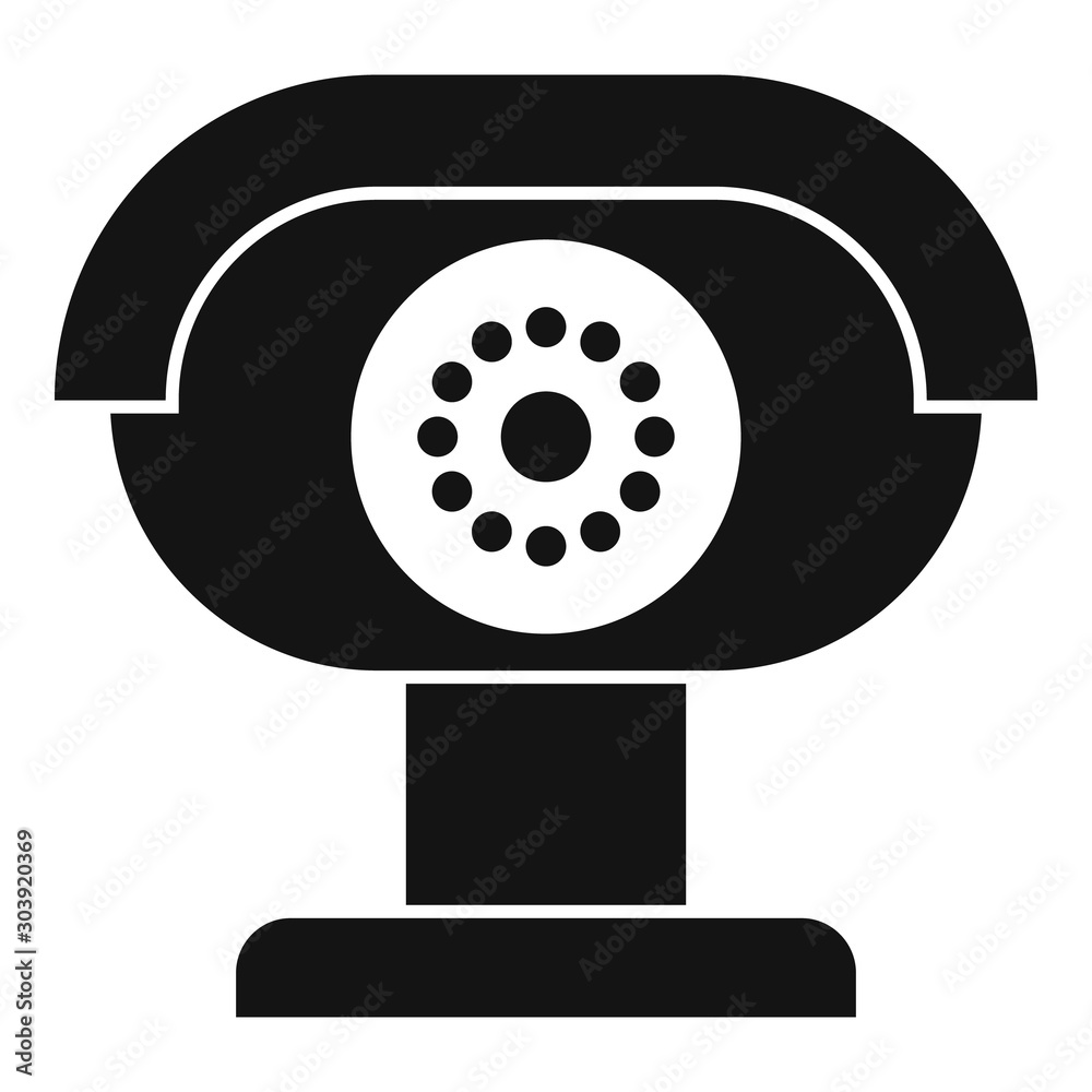 Security camera icon. Simple illustration of security camera vector icon for web design isolated on white background Security camera icon. Simple illustration of security camera vector icon for web design isolated on white background