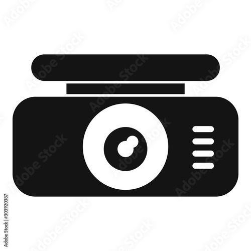 Spy dvr recorder icon. Simple illustration of spy dvr recorder vector icon for web design isolated on white background