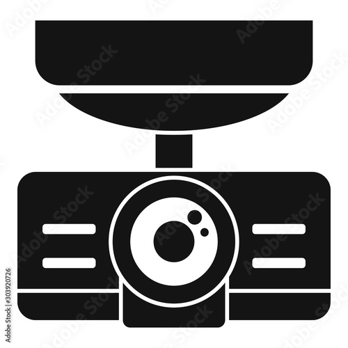 Dash cam recorder icon. Simple illustration of dash cam recorder vector icon for web design isolated on white background