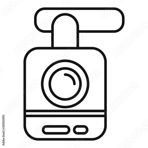 Car dvr recorder icon. Outline car dvr recorder vector icon for web design isolated on white background