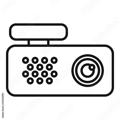 Spy dvr recorder icon. Outline spy dvr recorder vector icon for web design isolated on white background