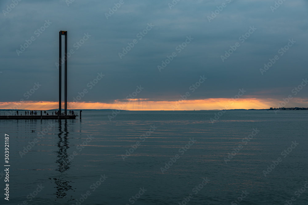 A calm day at Lake Constance on a Sailboat