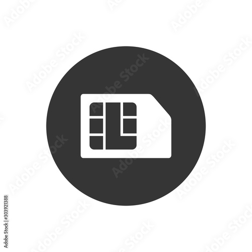 Sim card vector icon. Sim card icon symbol. Sim card mobile slot