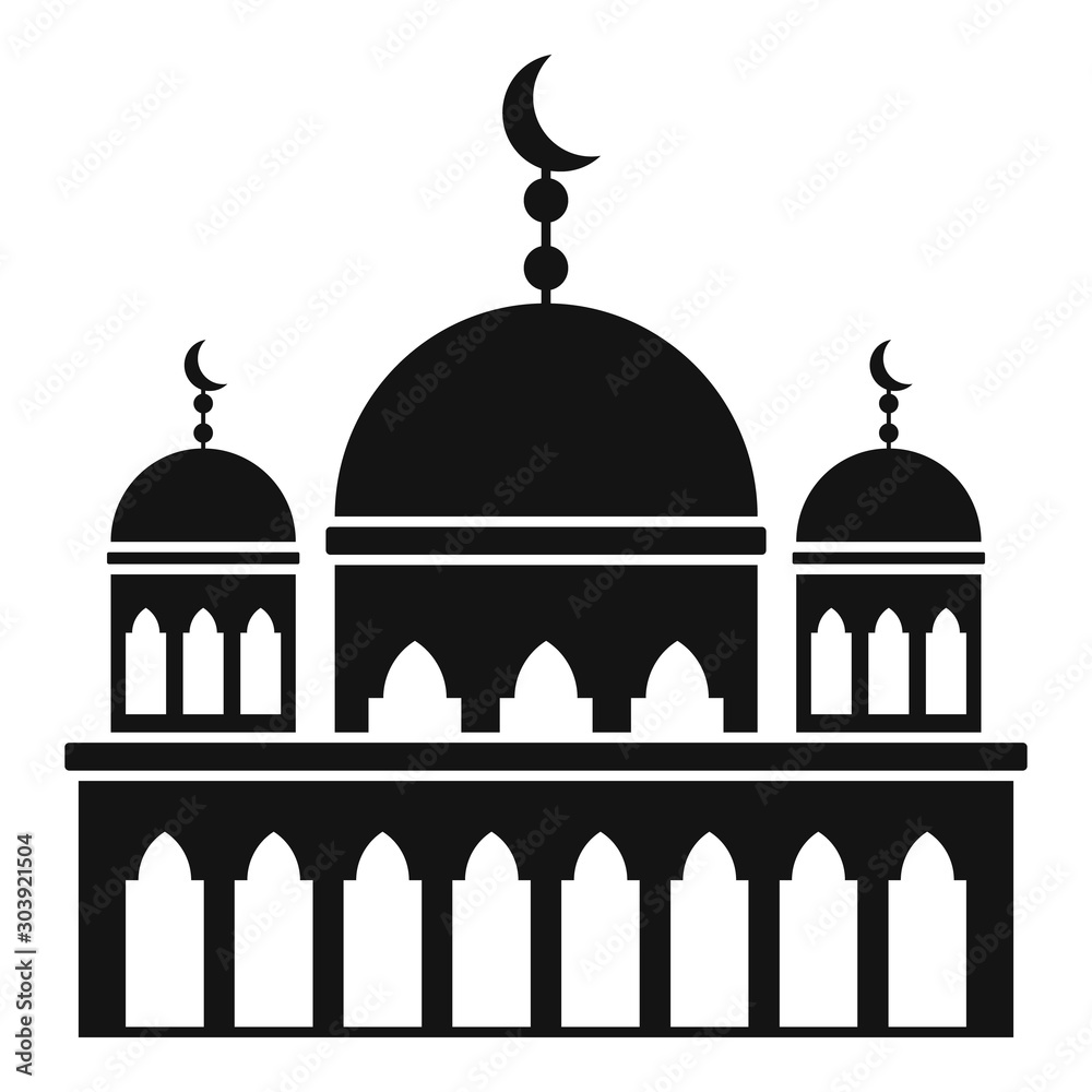 Modern mosque icon. Simple illustration of modern mosque vector icon for web design isolated on white background