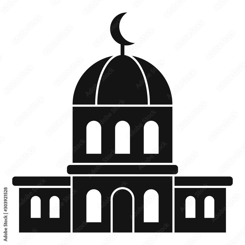 City mosque icon. Simple illustration of city mosque vector icon for web design isolated on white background