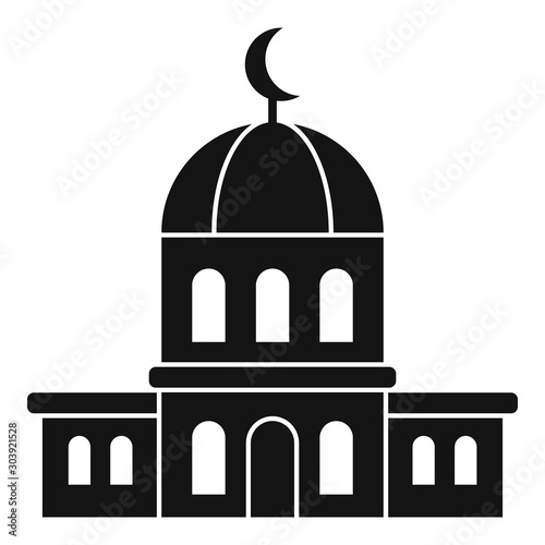 City mosque icon. Simple illustration of city mosque vector icon for web design isolated on white background