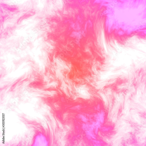 Acrylic colors in water. Print. Abstract white smoke isolated on pink background.