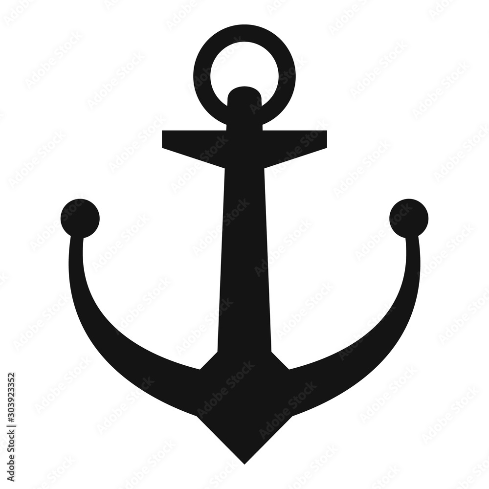 Old anchor icon. Simple illustration of old anchor vector icon for web design isolated on white background Old anchor icon. Simple illustration of old anchor vector icon for web design isolated on white background