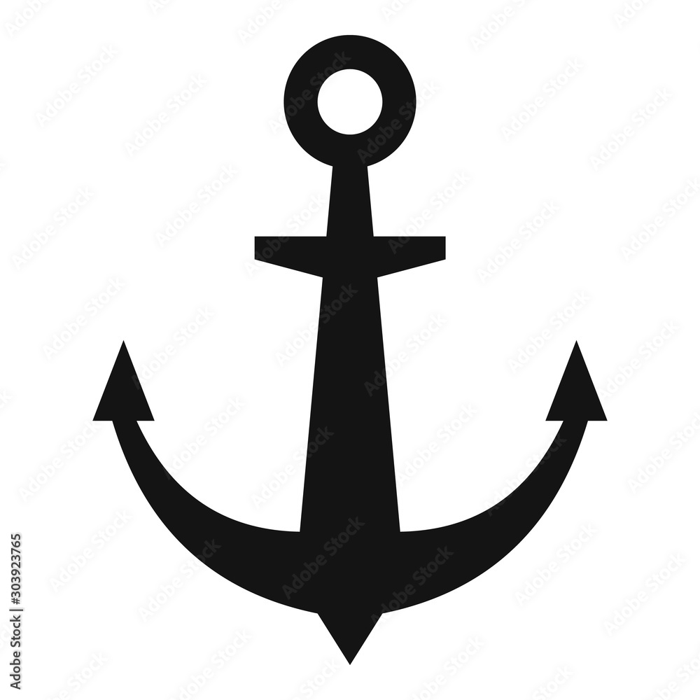 Nautical anchor icon. Simple illustration of nautical anchor vector icon for web design isolated on white background Nautical anchor icon. Simple illustration of nautical anchor vector icon for web design isolated on white background