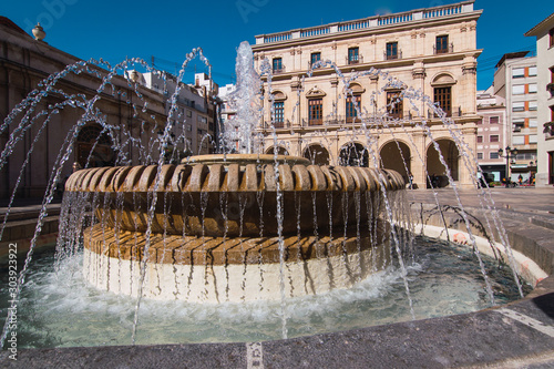 Fountain in the square of Castellón