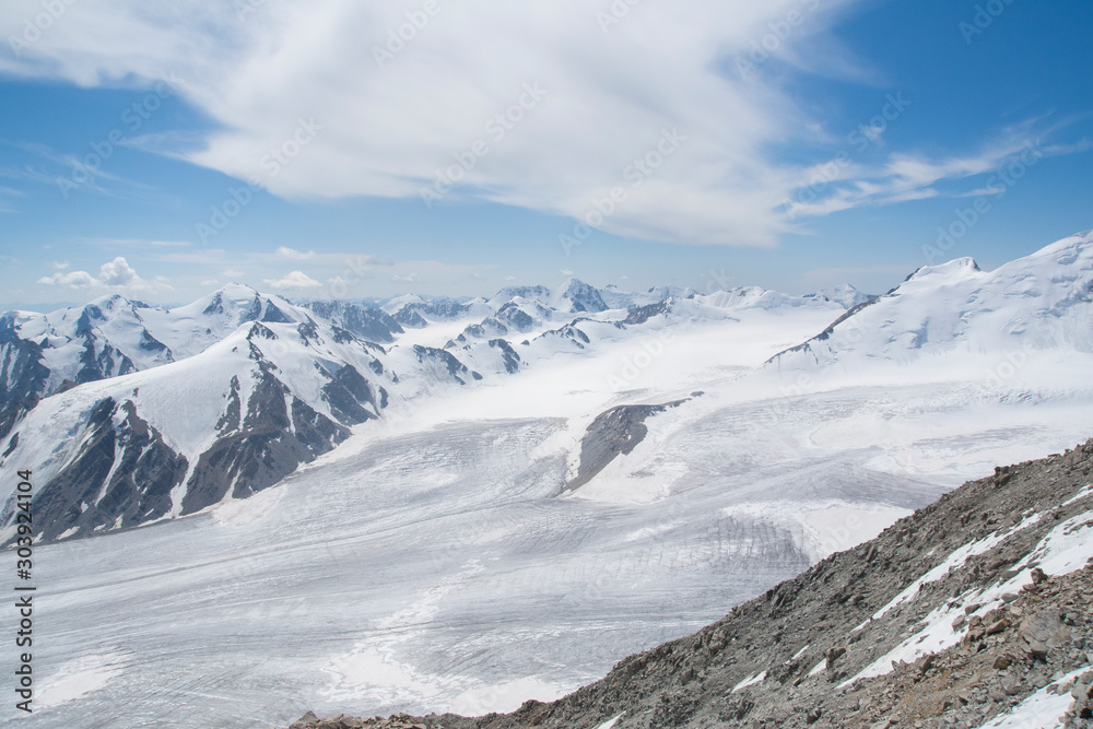 Potanin Glacier in Altai mountains, Mongolia Potanin Glacier in Altai mountains, Mongolia
