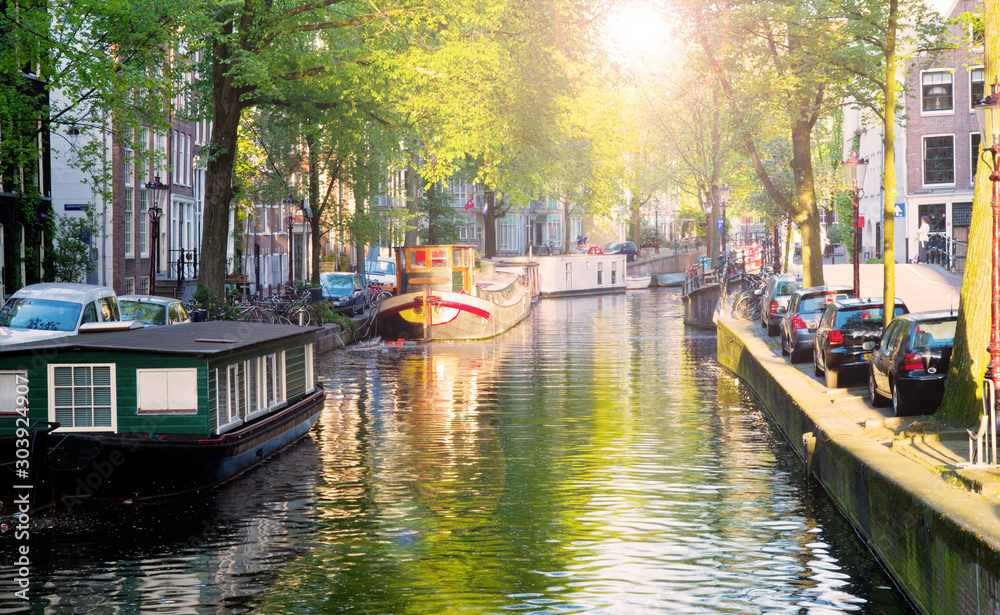 One of canals in Amsterdam