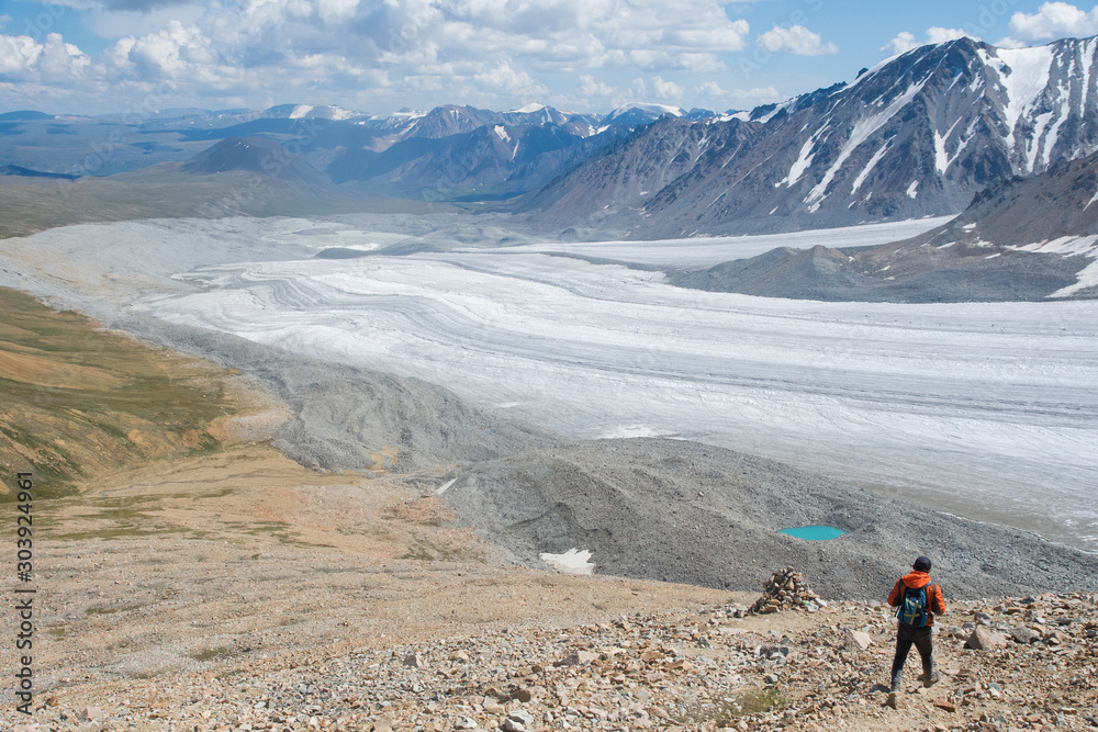 Potanin Glacier in Altai mountains, Mongolia