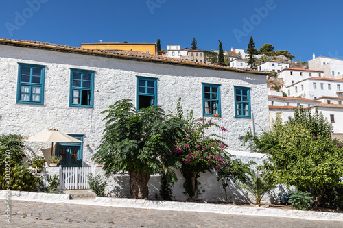 Traditional buildings and streets in Hydra Island