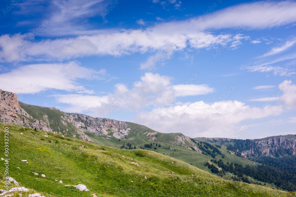 Mountain peaks, gorges and slopes. Panorama mountain landscape. Mountain peaks, gorges and slopes. Panorama mountain landscape.