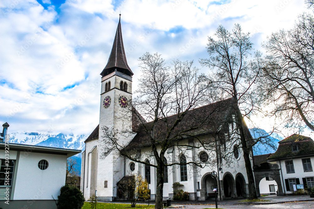 The Castle church of Interlaken, Switzerland.