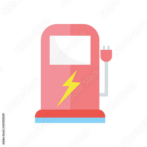 ecology renewable environment station pump electric icon