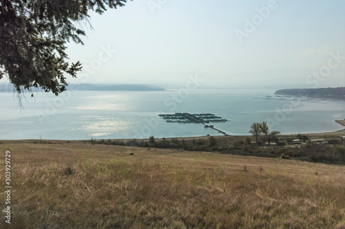 Panoramic view of Ogosta Reservoir, Bulgaria photo