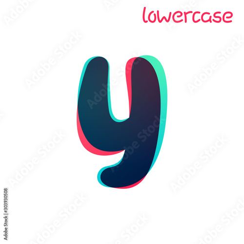Overlapping gradient lowercase letter y logotype.