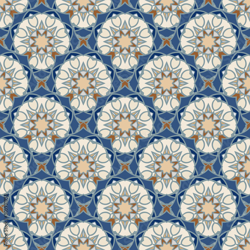 Mandala seamless pattern for decoration. Print for paper wallpaper, tiles, textiles.