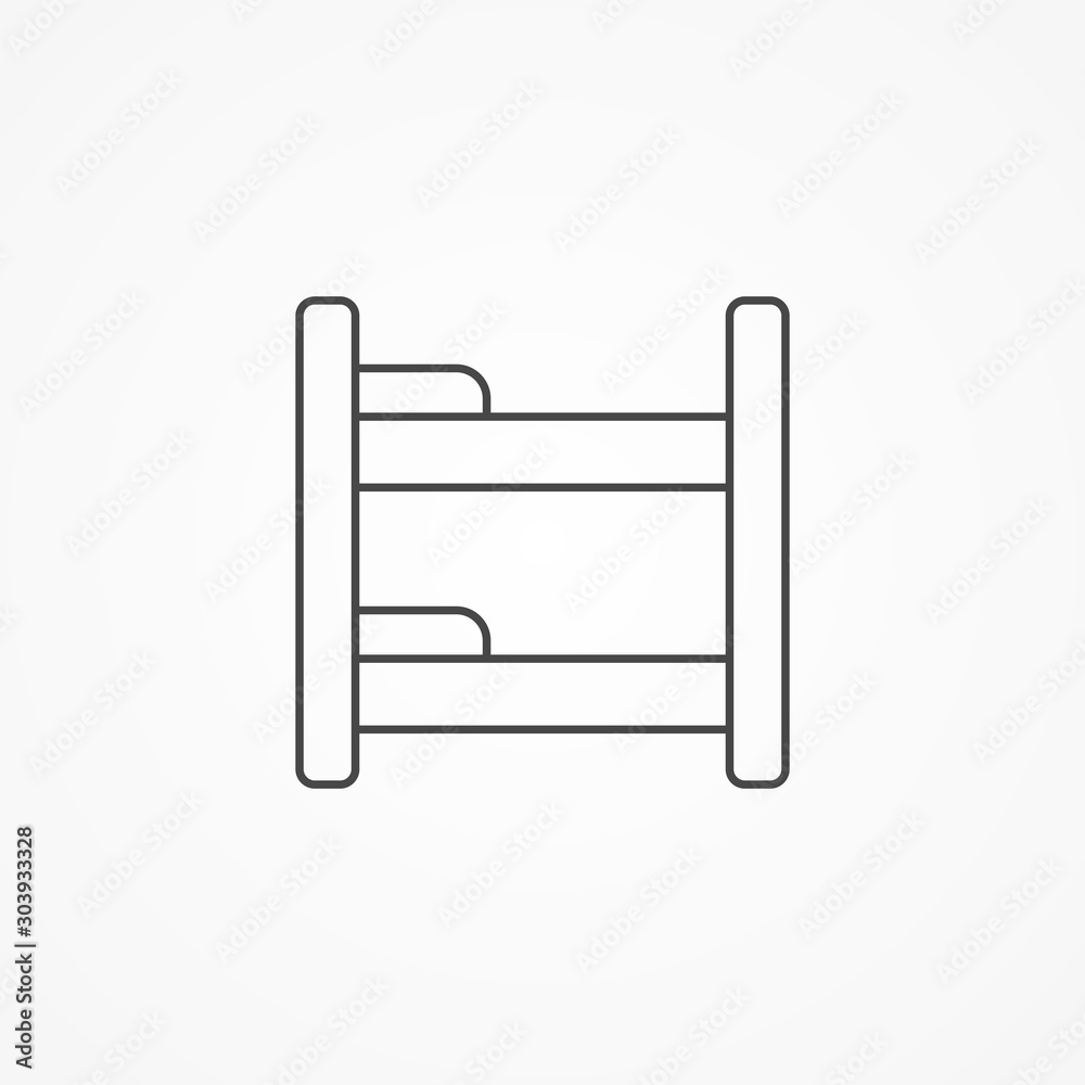 Bed vector icon sign symbol Bed vector icon sign symbol
