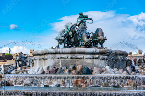 Gefion fountain in Copenhagen, Denmark. photo