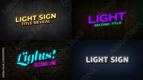 Light Letters Sign Title Reveal (ID: 303934933)