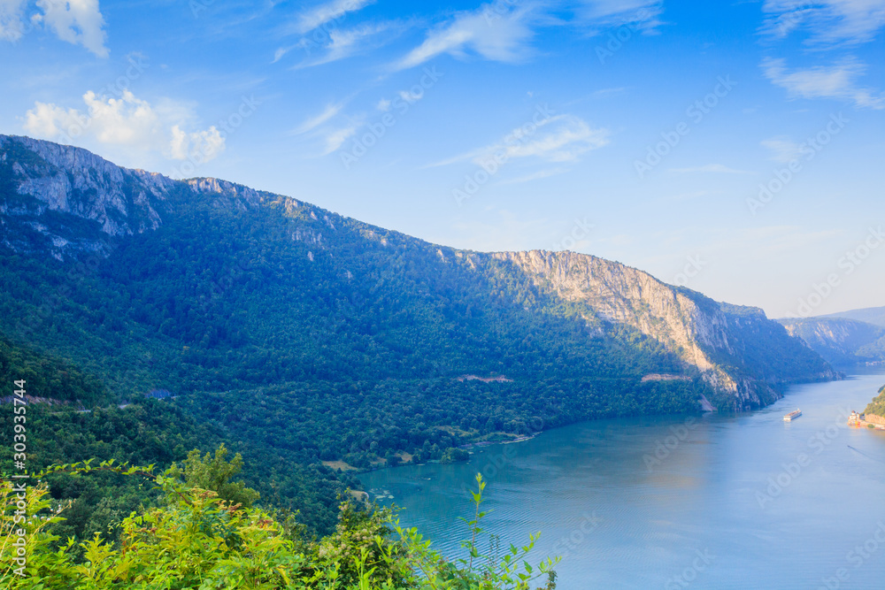  Danube river summer landscape
