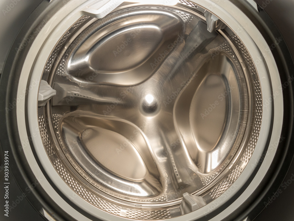 the drum of the washing machine closeup