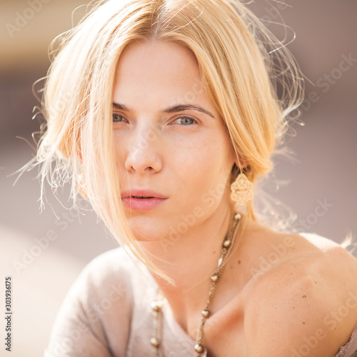 fashion portrait of a beautiful girl