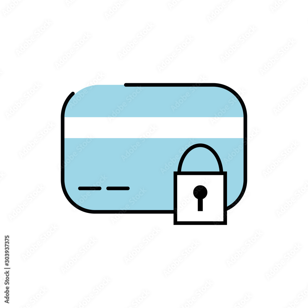 credit card plastic money with padlock credit card plastic money with padlock