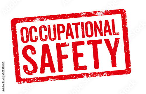 Red stamp on a white background - Occupational Safety