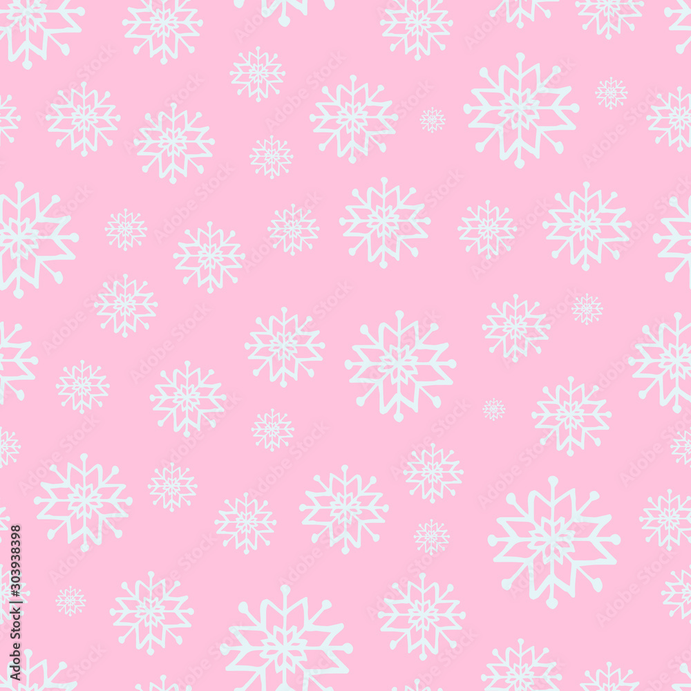 Seamless background of hand drawn snowflakes Seamless background of hand drawn snowflakes