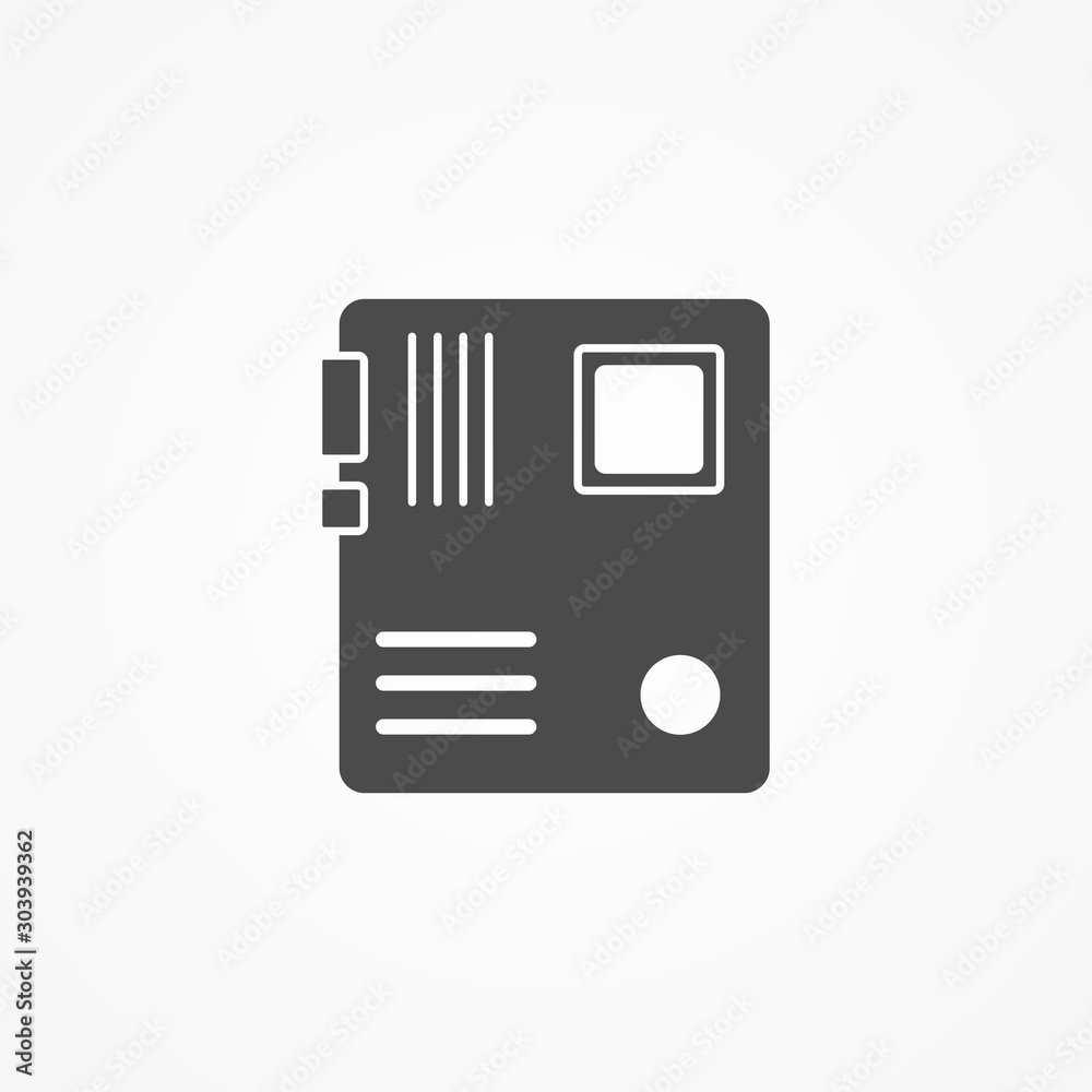 Motherboard vector icon sign symbol Motherboard vector icon sign symbol