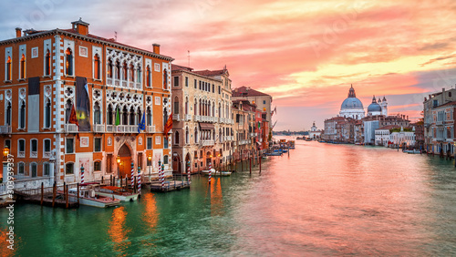 Sunrise on Canal Grande in Venice  Italy