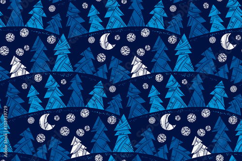 Deep blue decorative xmas t...