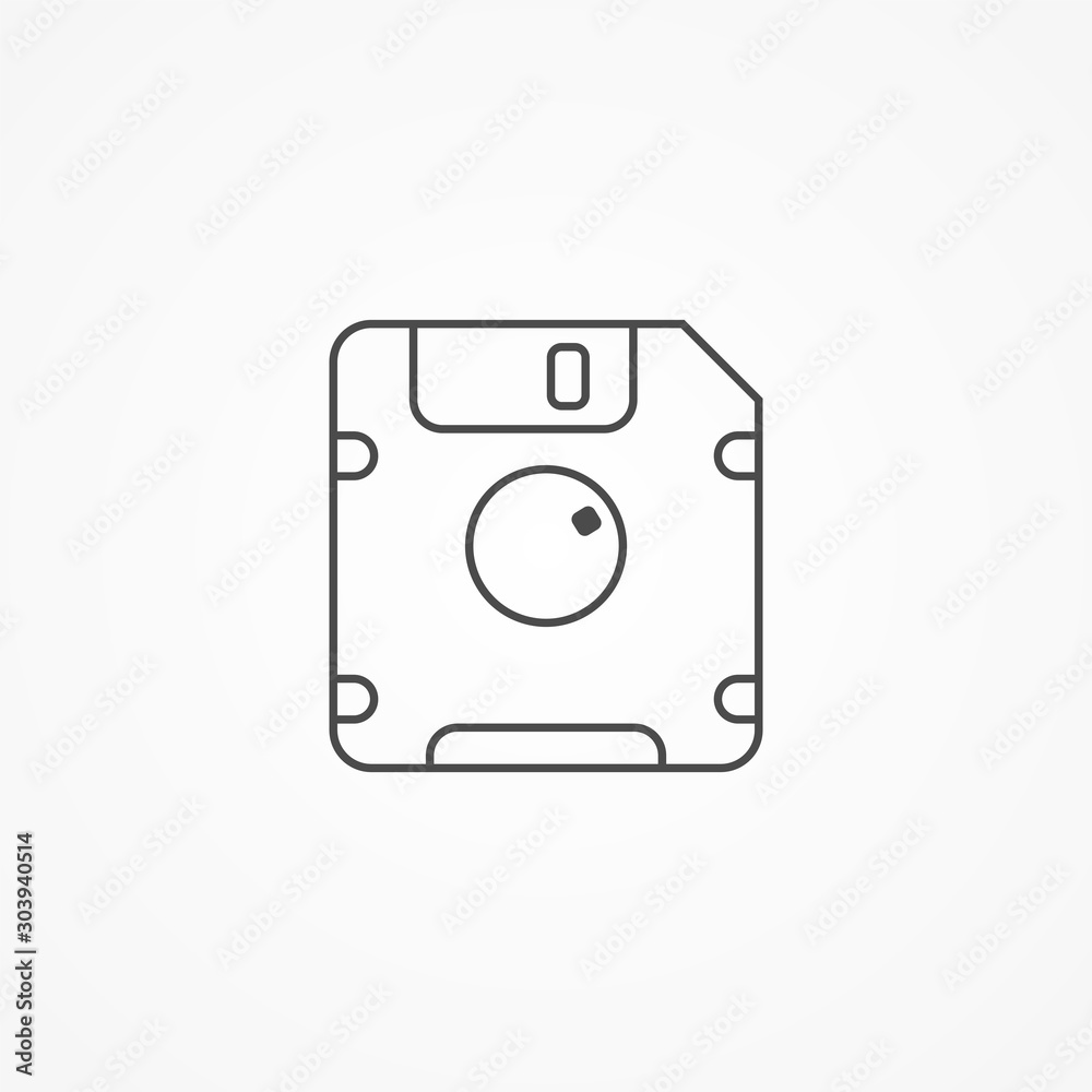 Floppy disk vector icon sign symbol Floppy disk vector icon sign symbol