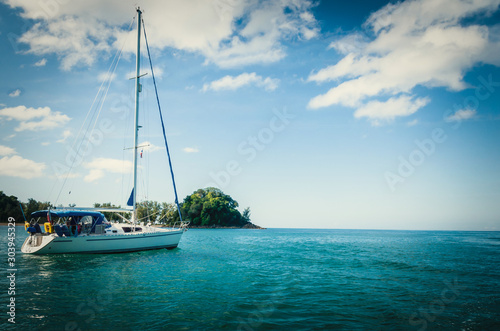 yacht in the sea © banlai
