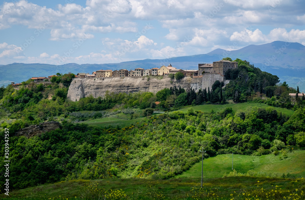 Italian hill town of San Casciano dei Bagni