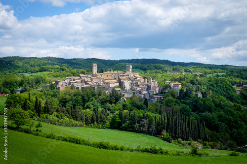 View of San Casciano dei Bagni, Italy photo