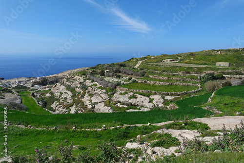 Obraz na płótnie Coast in San Lawrenz on Gozo w salonie