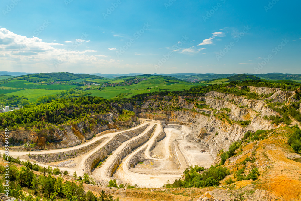 Certovy schody limestone quarry, Koneprusy, Czech republic