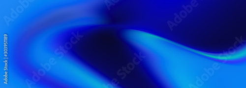 blue abstract organic shapes blurred background. 3d illustration